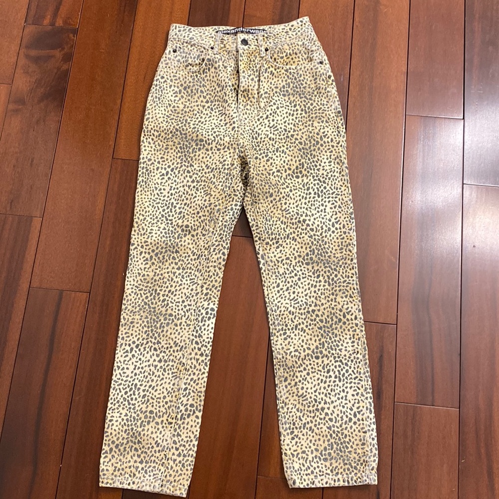 Alexander wang cheetah jeans, high rise straight size 26